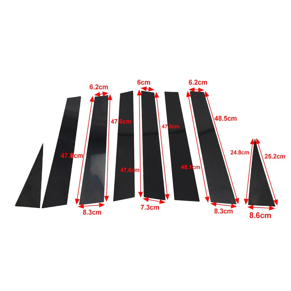 Pillar Post Set Door Window Trim Covers for Nissan X-Trail Rogue (2008-2013)