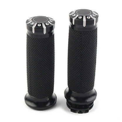 1" Black Handlebar Grips  for Harley Dyna Sportster XL883 1200 Softail (2004-2023)