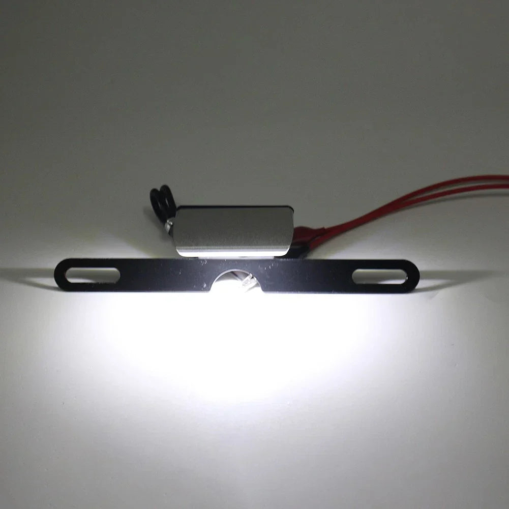 LED Brake Tail Light License Plate Mount Holder for Motorcycle Silver