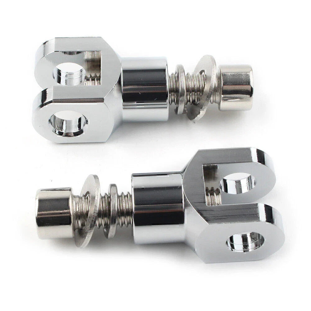 Silver Rear Passenger Foot Pegs for Harley Softail (2000-2020)