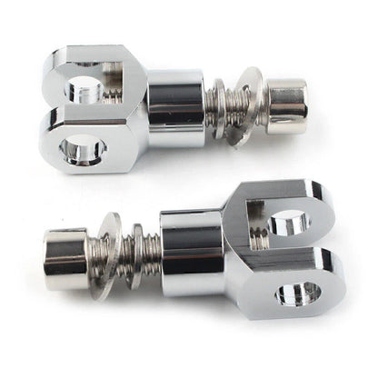 Silver Rear Passenger Foot Pegs for Harley Softail (2000-2020)