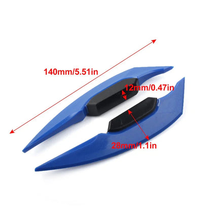 Universal Red Fairing Winglets Side Spoiler Deflector Air Wings - Pair