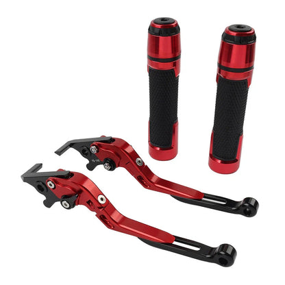 Red Extendable Brake Clutch Levers & Grips for BMW F900 F900R (2020-2023)