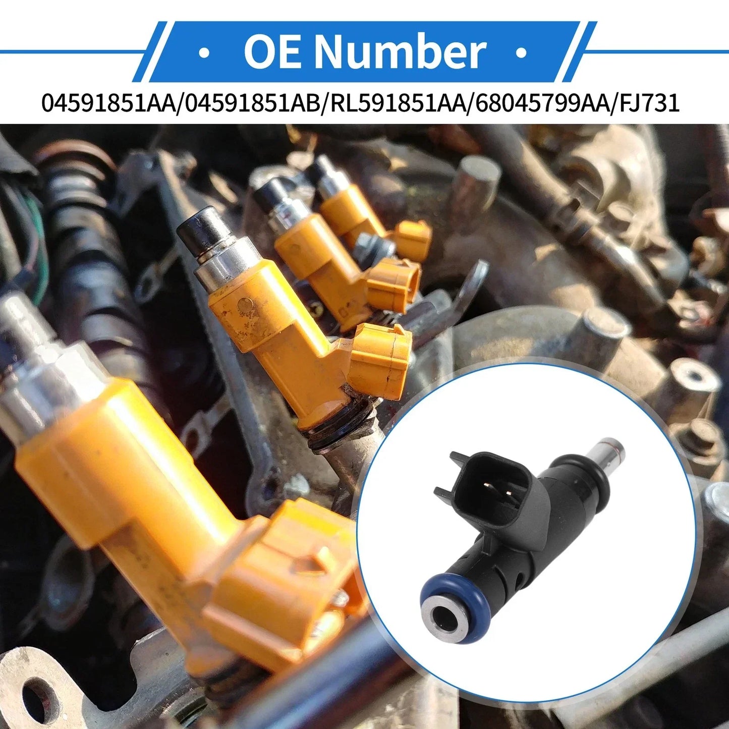 Fuel Injector for Dodge Magnum (2005-2006) - 1 x No.04591851AA/04591851AB