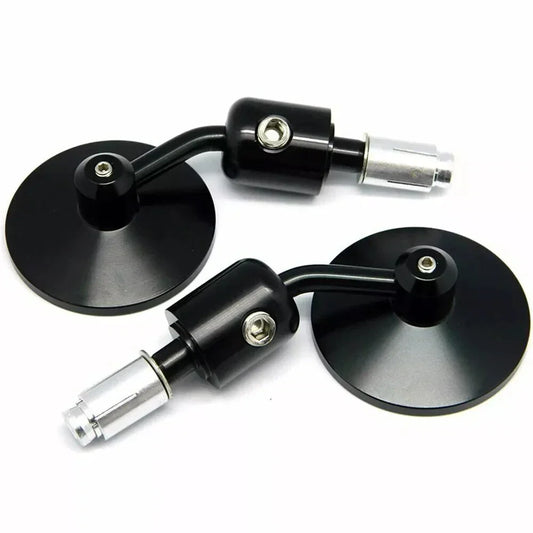 Black 7/8" Round Bar End Mirrors for Honda Kawasaki Suzuki Yamaha