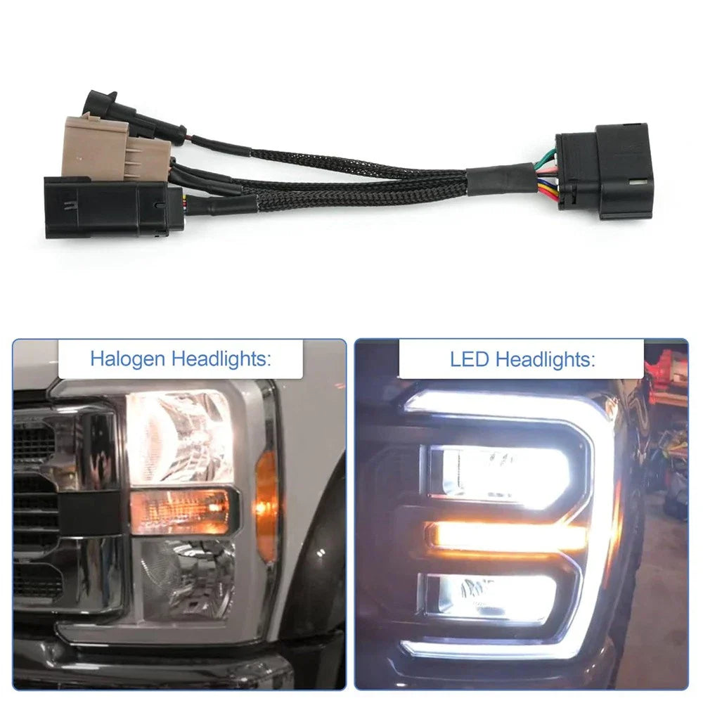 Halogen-LED Headlight Conversion Adapter for Ford F-250 F-350 (2023-2024)