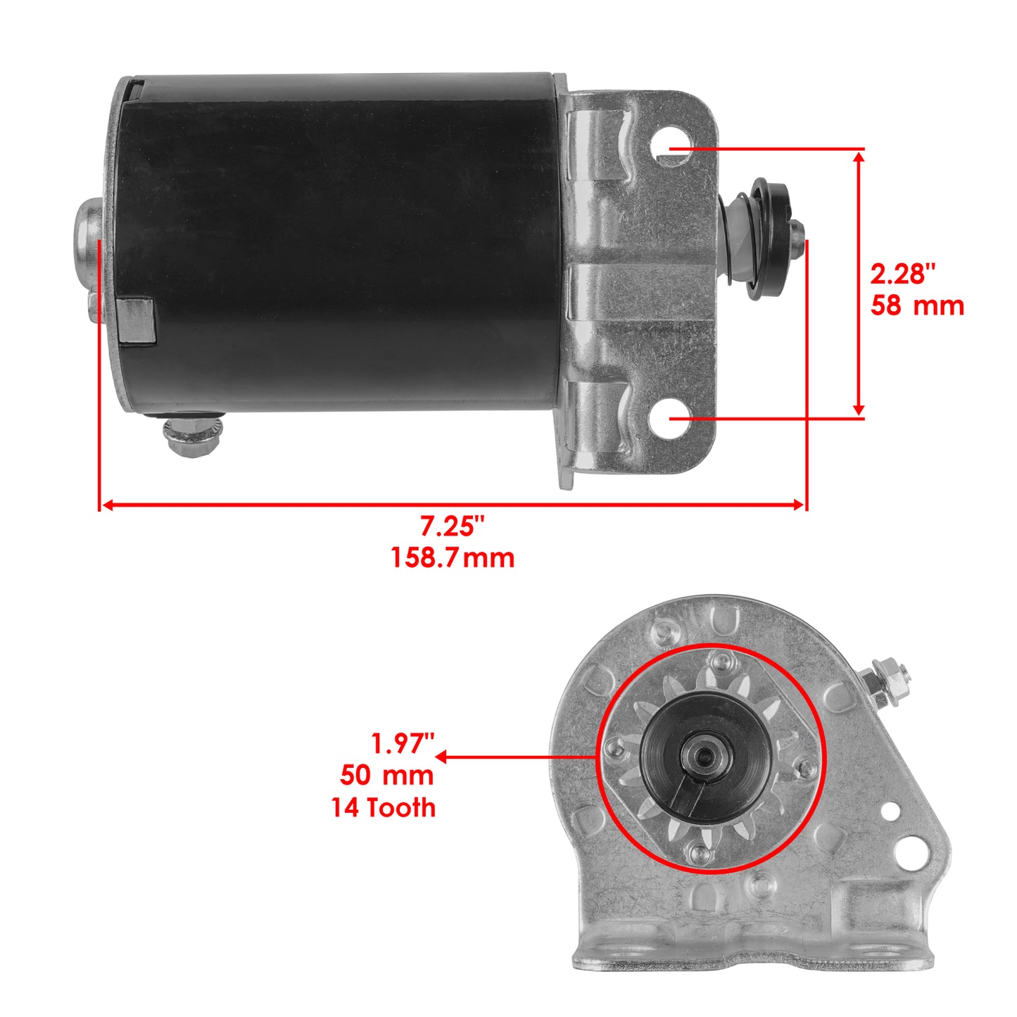 Briggs Starter Motor Replacement for John Deere Lawn Tractor (2000–2010)