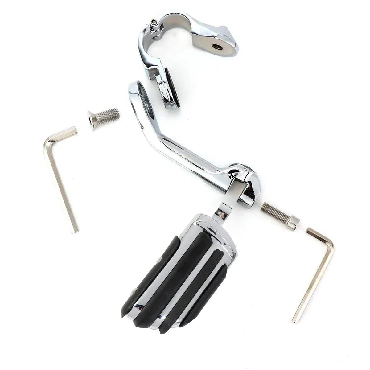1 1/4" Long Angled Mount Highway Foot Pegs for Harley Touring Softail Sportster