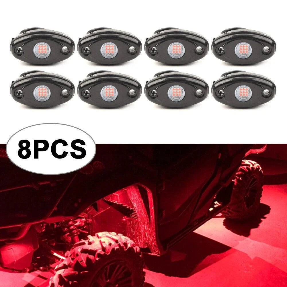 9W Red LED Rock Lights for JEEP Offroad Truck Underbody (2018-2023)