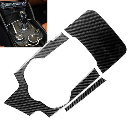 Carbon Fiber Console Trims 3 x for Alfa Romeo Giulia (2016–2024)