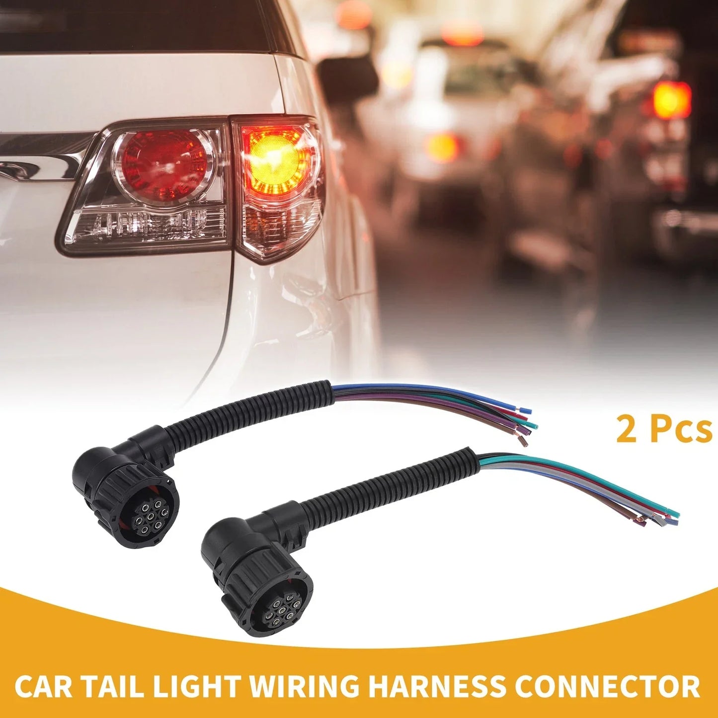 2 x Car Tail Light Wiring Harness Connectors for Fiat Ducato (2001-2016)