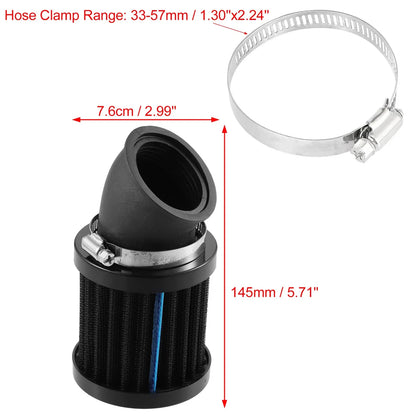 Universal 28mm-48mm Air Filters for Honda Motorcycle - Black