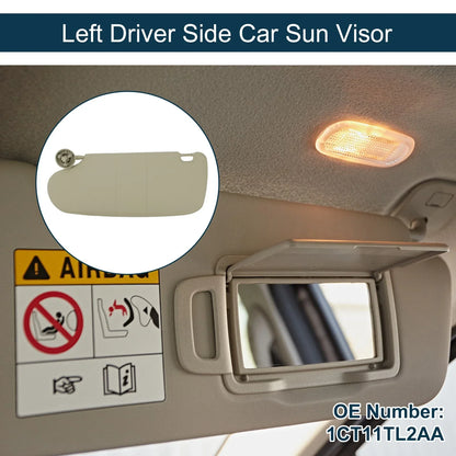 Left Driver Side Sun Visor Assembly for Dodge Ram 1500 (2002-2005) Beige
