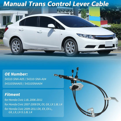 Manual Transmission Gear Shifter Cable for Honda Civic (2006-2011)