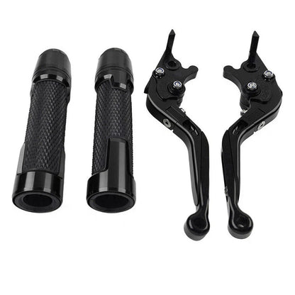 Folding Black Brake Clutch Lever Grip Set for Yamaha MT-15 XSR155 (2018-2023)