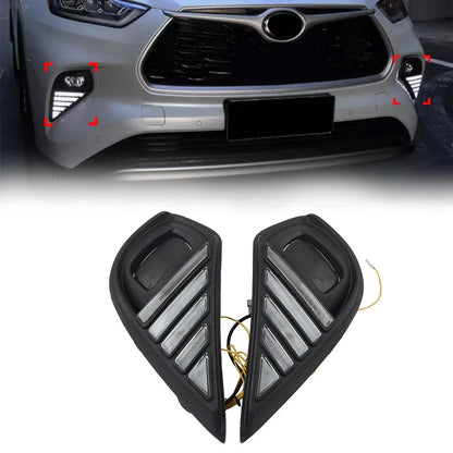Daytime Running Lights & Turn Signal Fog Lamp for Toyota Highlander (2020-2023)