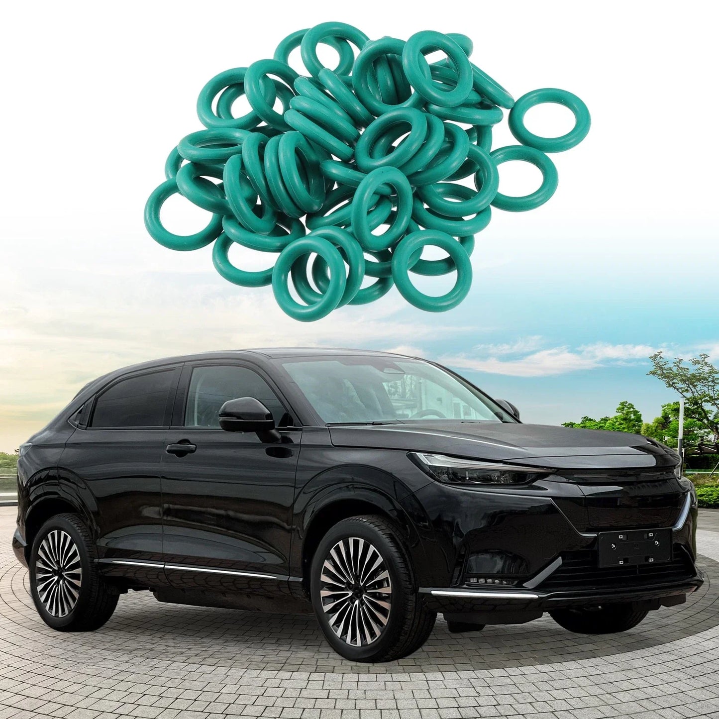 Fuel Injector Seal O Ring for Honda KeiHin NBR Rubber Green 50 Pcs