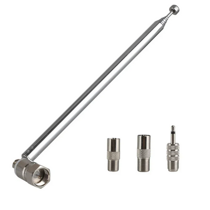 Telescopic Aerial Antenna 75 Ohm with TV & 3.5 Adapter for F Type 7120