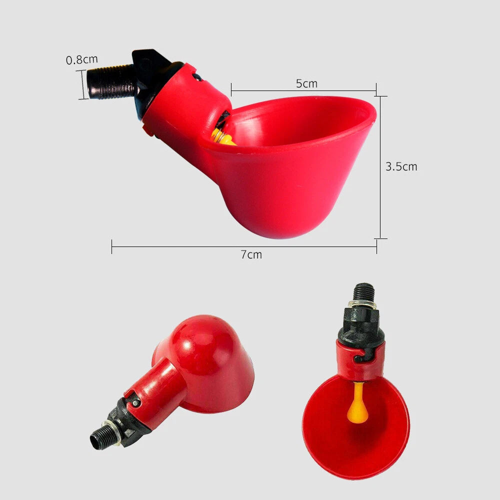 20 x Poultry Chicken Automatic Drinker Cups Waterer Feeder