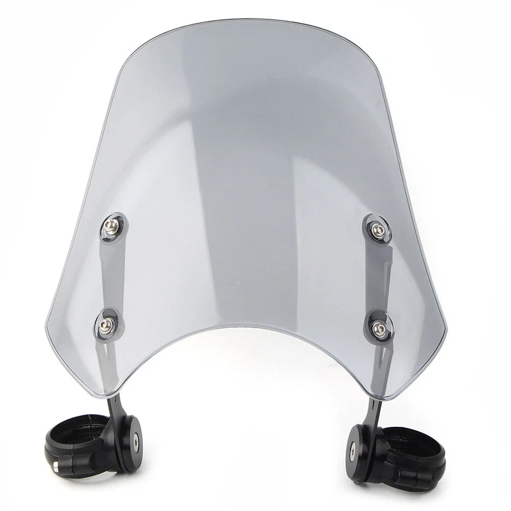 Grey Windscreen Windshield w/ Bracket for Harley Dyna Softail (2006-2023)
