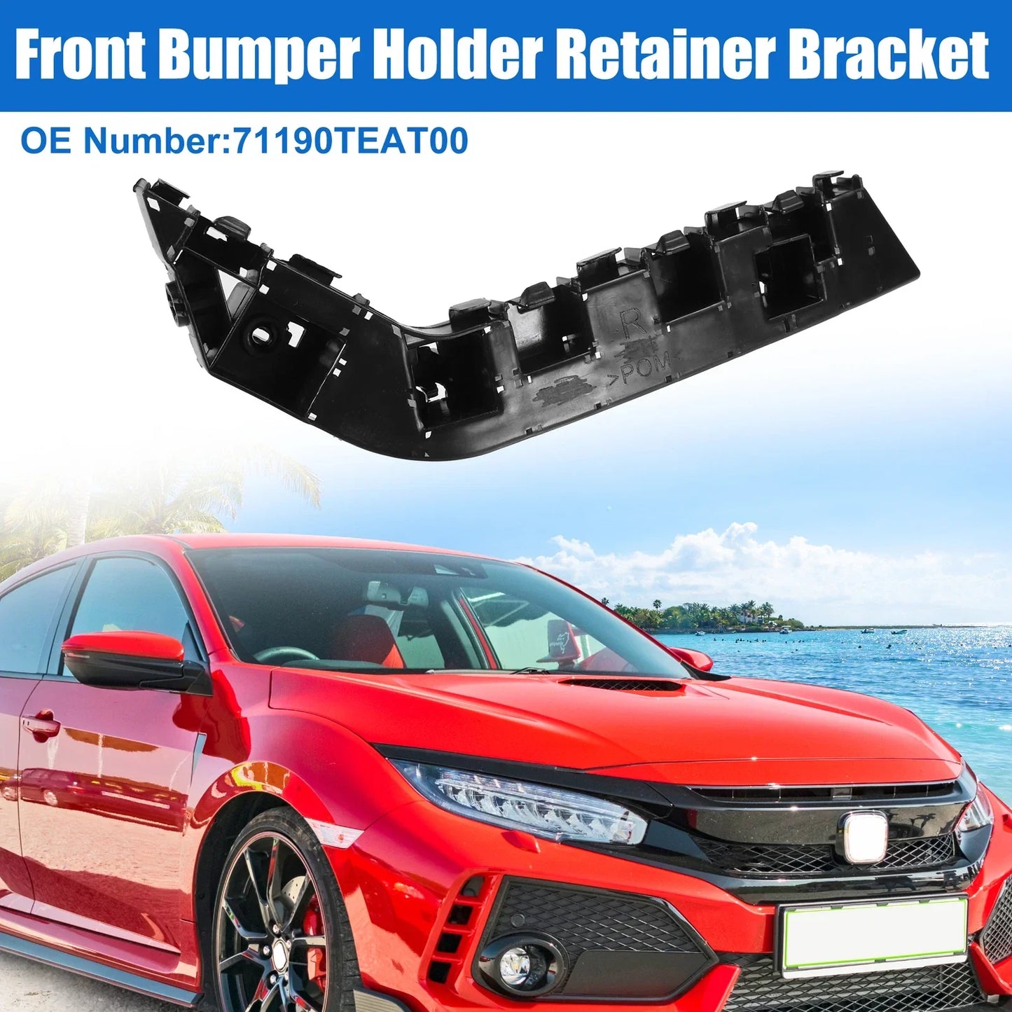 Right Side Front Bumper Mounting Support Bracket for Honda Civic (2016-2020)