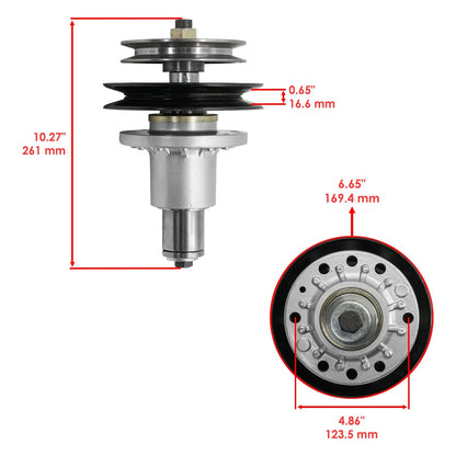 Deck Spindle Assembly with Blade Kit for Exmark TT20KCC TT23KAC (2015–2020)