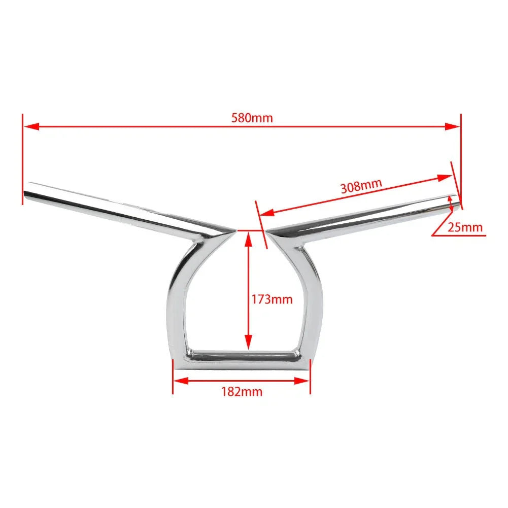 1" 25MM Drag Z Bar Handlebar for Harley, Honda, Suzuki