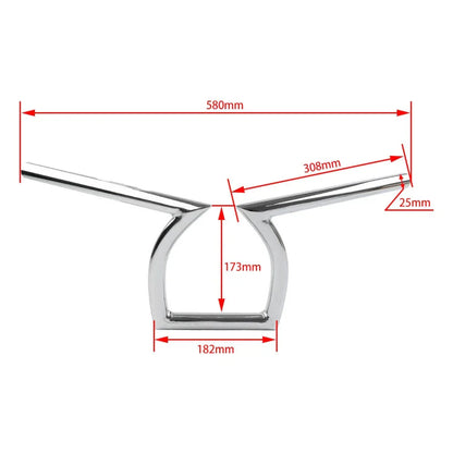 1" 25MM Drag Z Bar Handlebar for Harley, Honda, Suzuki
