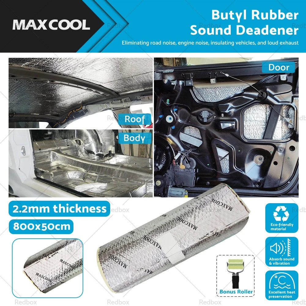 Butyl Rubber Sound Deadener Roll 8mx50cm 2.2mm Thick for Car
