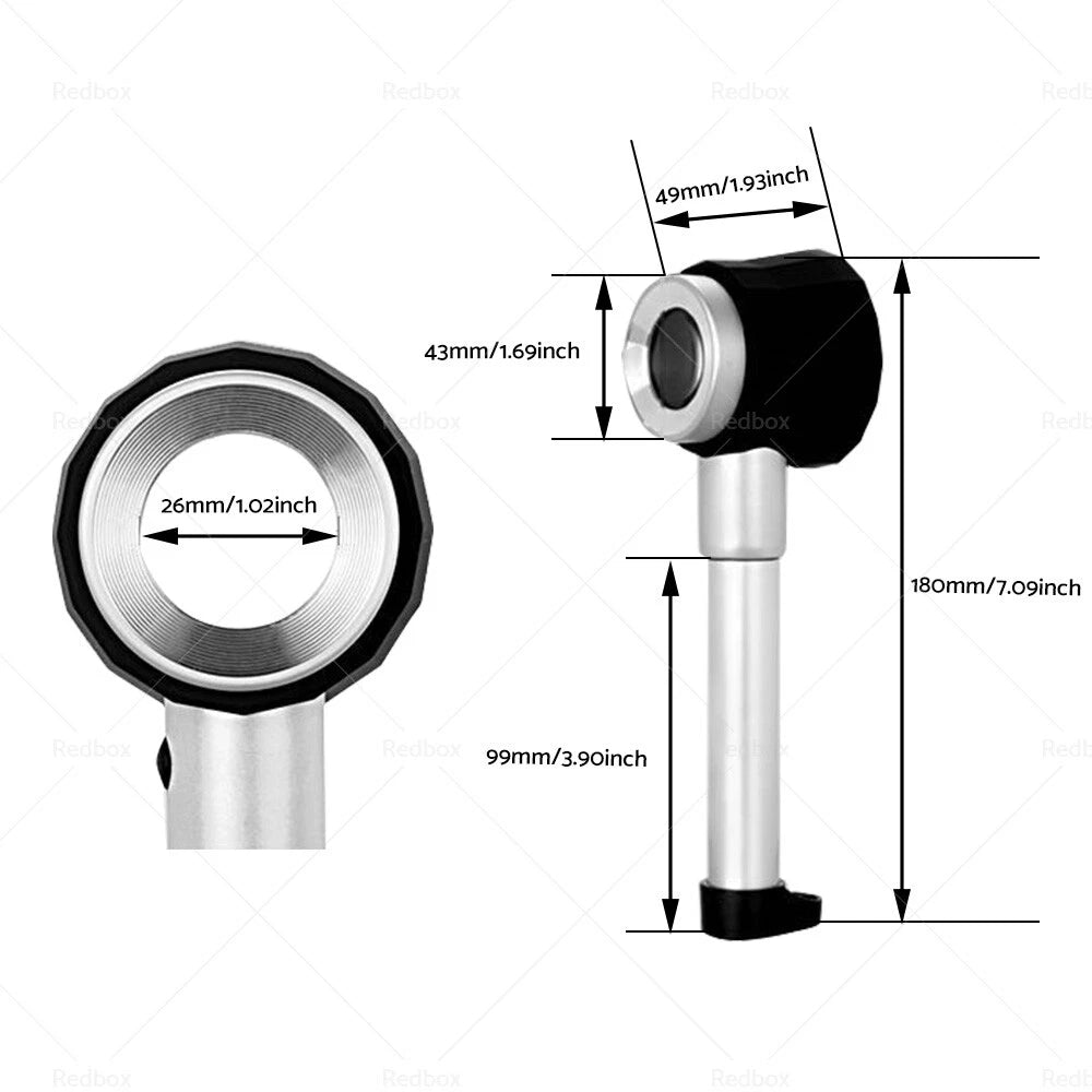 45x Hand Held Magnifying Glass Loupe with 3 LED Lights for Jewellery