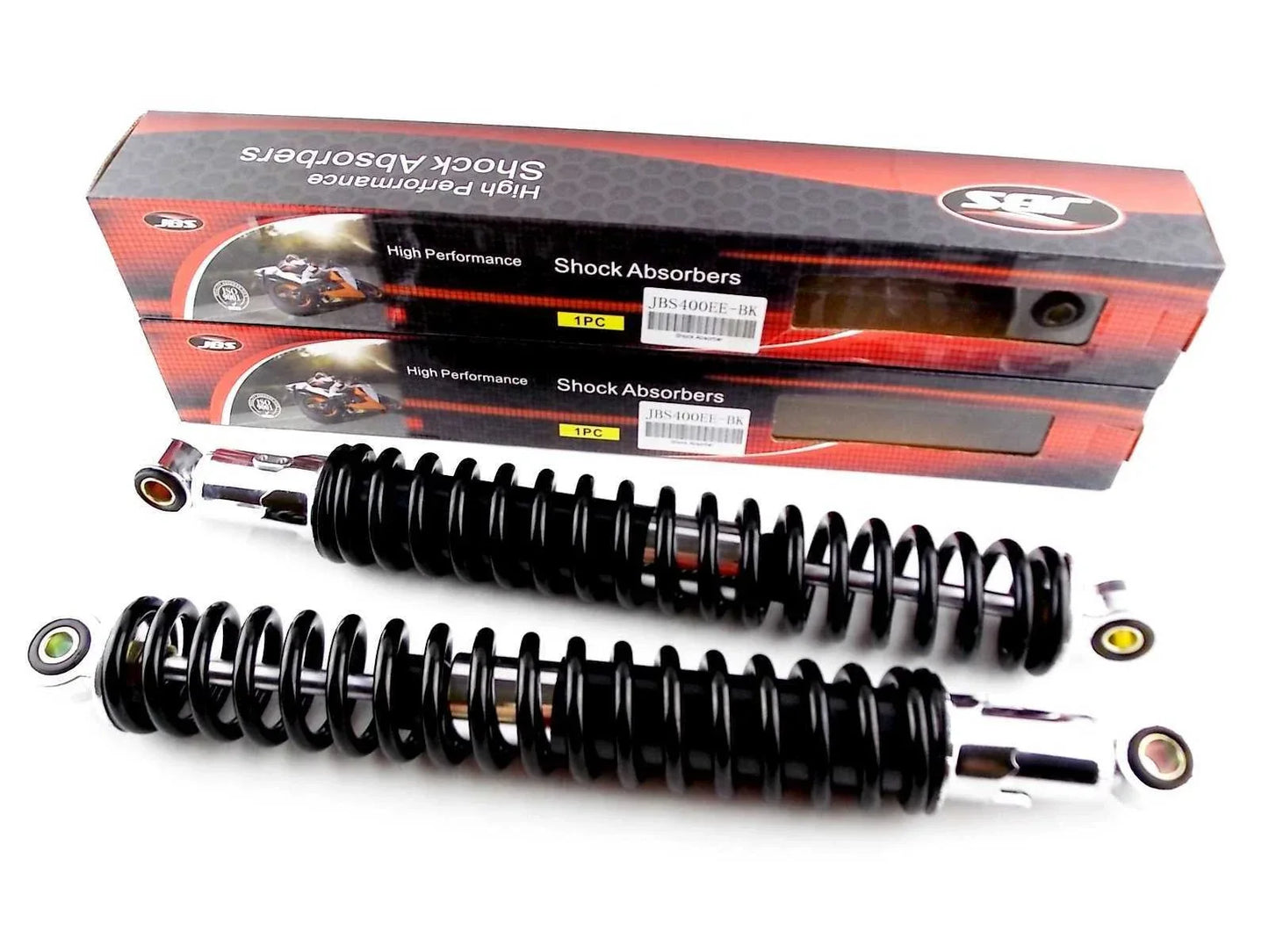 400mm Black/Chrome Rear Shock Absorbers for Suzuki PE175