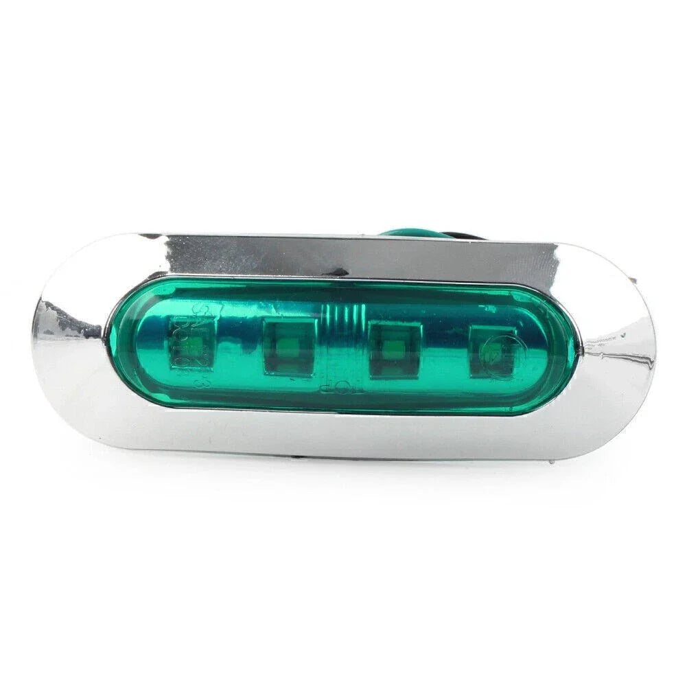 5 x LED Side Clearance Marker Green Lights for Truck Trailer Pickup 12V 24V