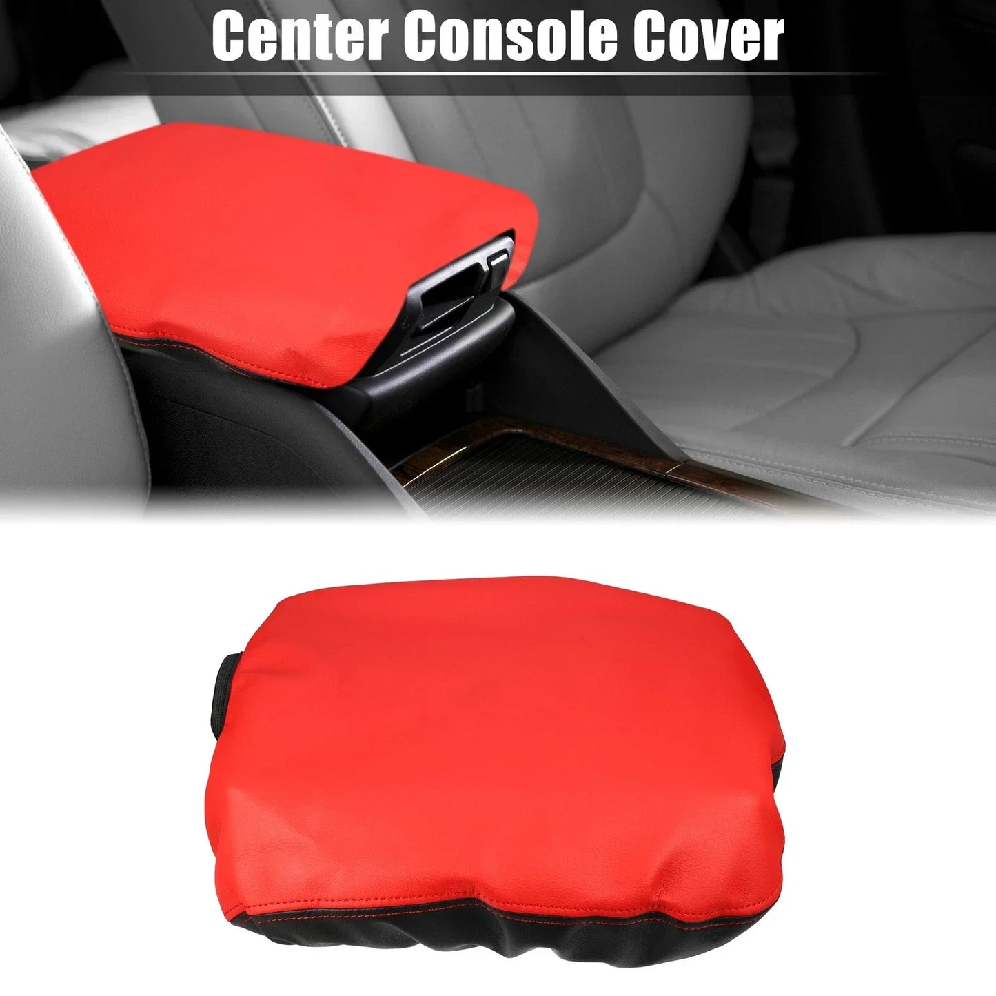 Waterproof Center Console Cover for Dodge Ram 1500 2009-2018 Black Red