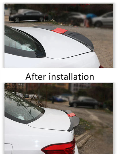 Glossy Black & Red Adjustable Rear Trunk Spoiler Lip for Universal Cars