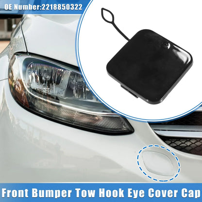 Front Bumper Tow Hook Cover for Mercedes-Benz S Class (2010-2013) Black
