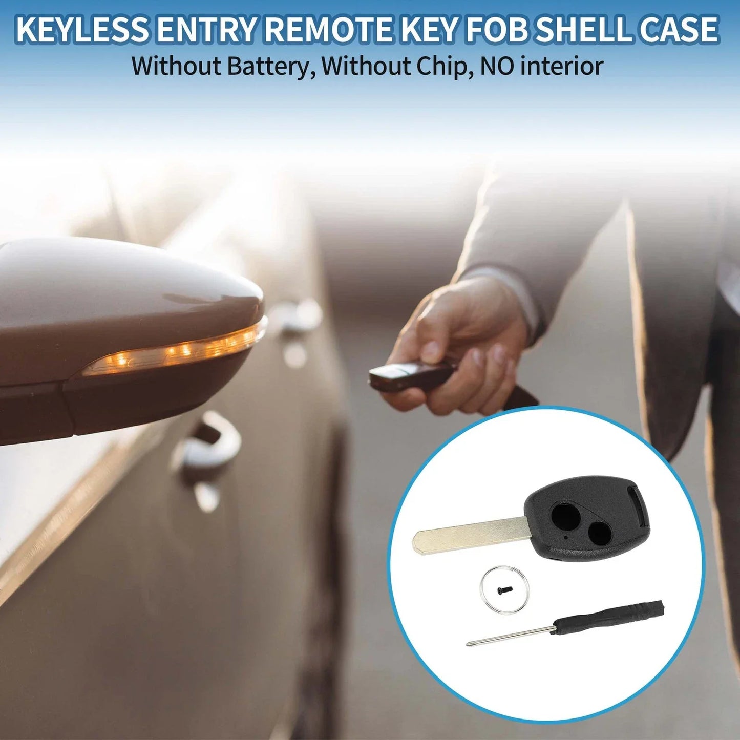 Keyless Entry Remote Fob Shell Case Set for Honda Civic (2006-2013)