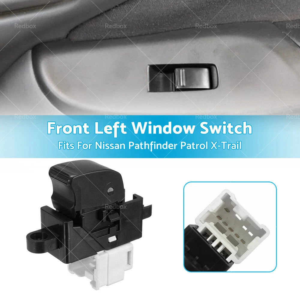 Front Left Window Switch for Nissan Pathfinder, Patrol, X-Trail (2005-2012)