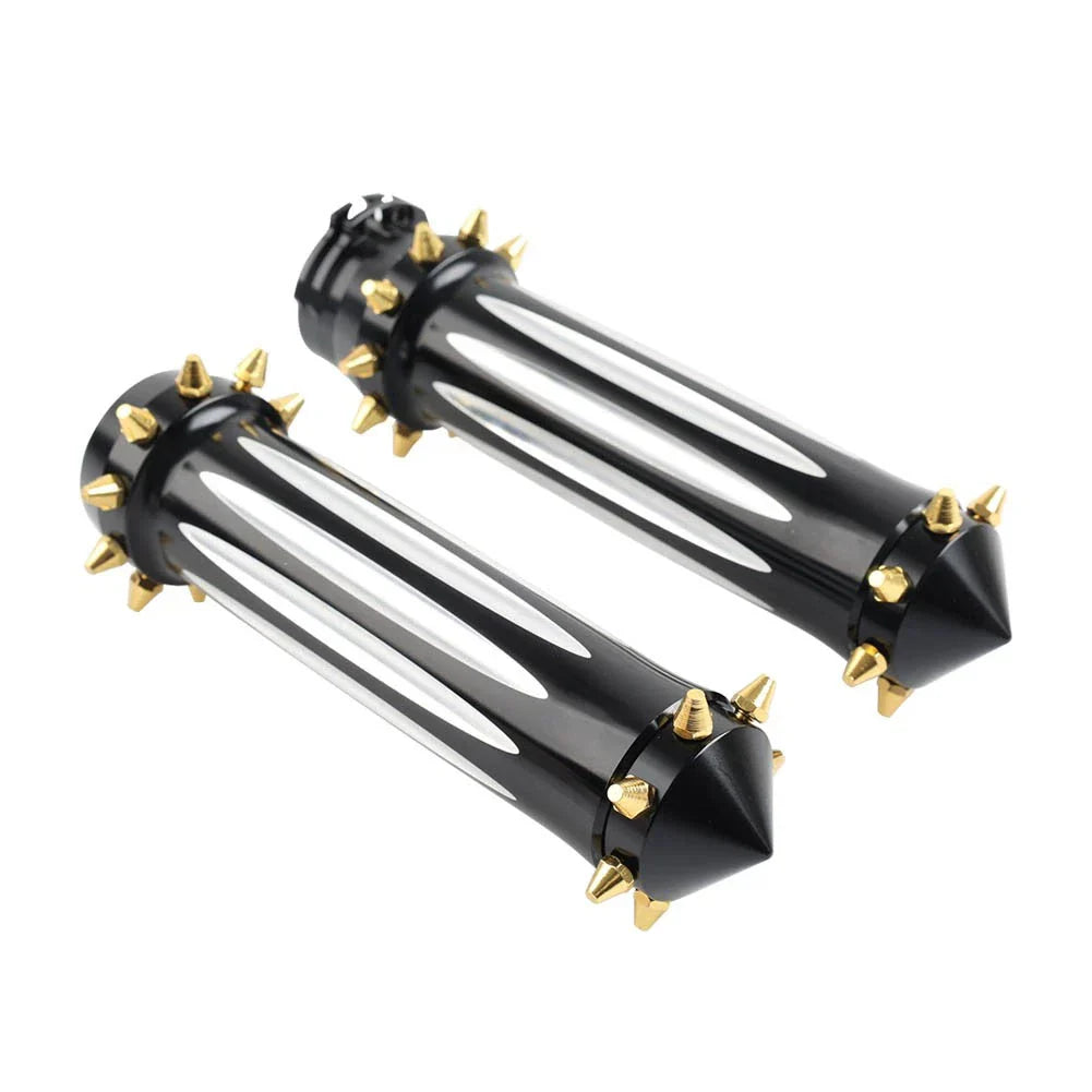 1'' Hand Grips for Harley Touring Dyna Softail - Black & White