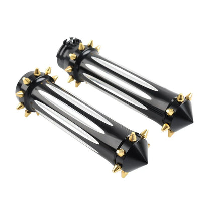 1'' Hand Grips for Harley Touring Dyna Softail - Black & White