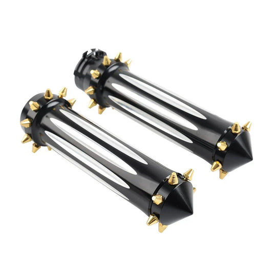1'' Hand Grips for Harley Touring Dyna Softail - Black & White
