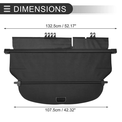 Retractable Cargo Cover for Honda CR-V 2017-2022 Black Carbon Fiber Pattern