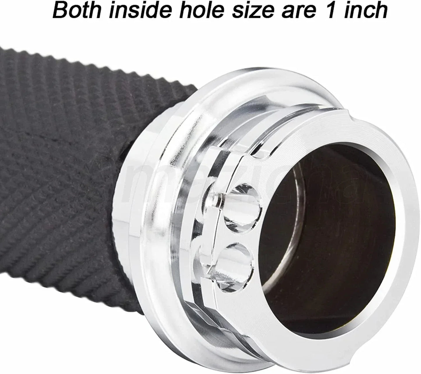 Chrome 1" Handlebar Grips for Harley Touring Sportster 883 1200 (2004-2023)