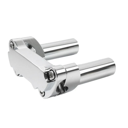 Chrome 4" Risers 1" Handlebar Clamp for Harley Fat Boy, Low Rider, Softail