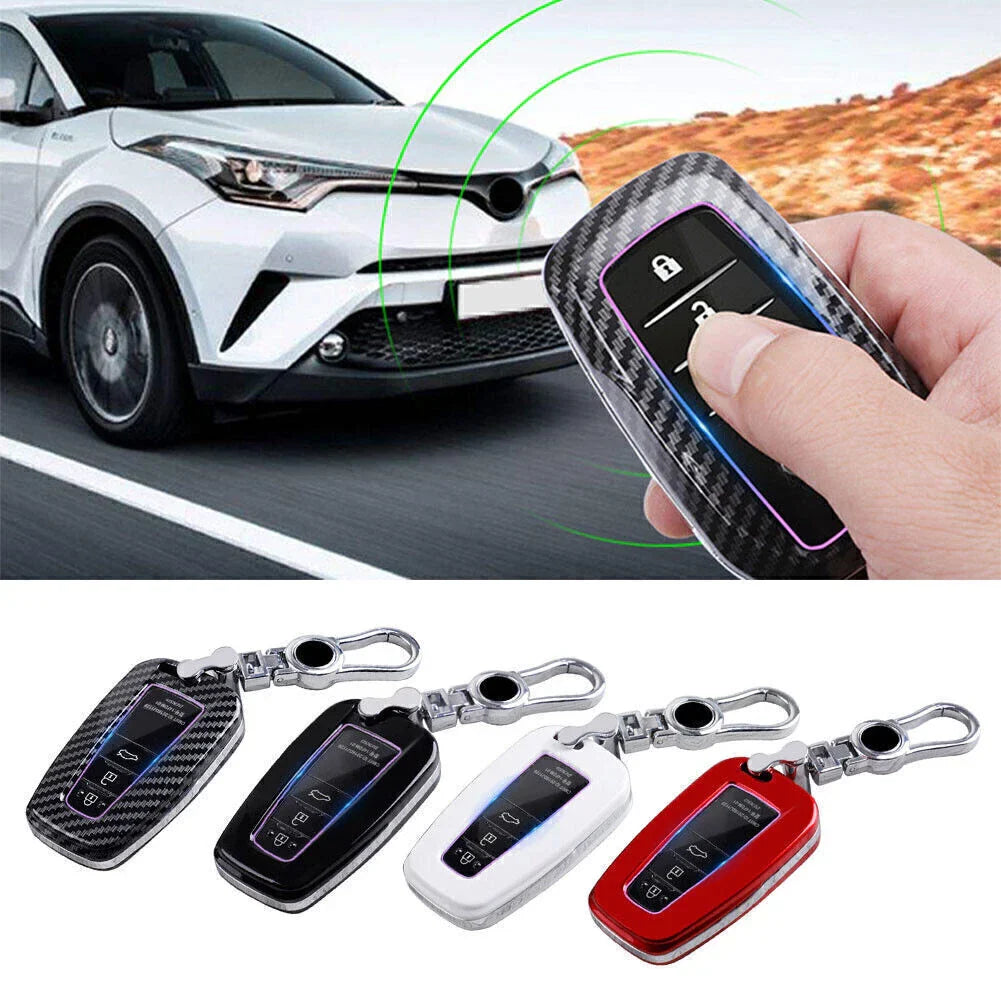 Remote Key Fob Cover for Toyota Camry Corolla C-HR Prado RAV4 Prius (2018-2023)