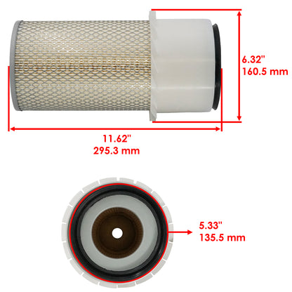 Caltric Air Filter Replacement for John Deere 350B 350C 401B 401C (2011–2018)
