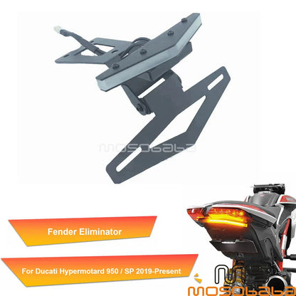 LED Fender Eliminator & Adjustable License Plate Bracket for Ducati Hypermotard (2013-2019)