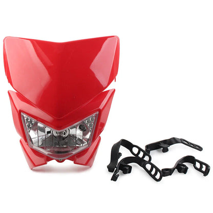 12V 35W Front Headlight for Motorcycle MX Enduro Dirt Trail Bike 250cc Red