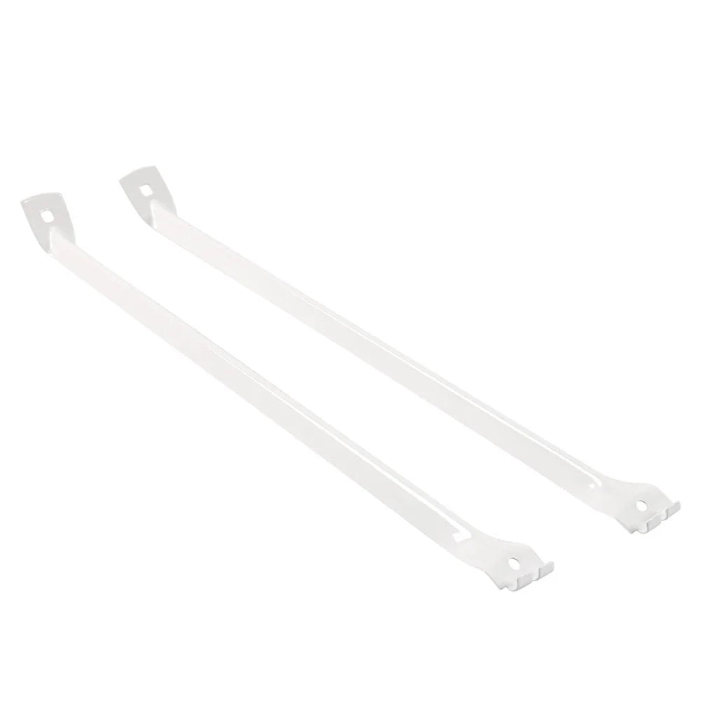 White Metal Support Brackets for 12" Wire Shelving