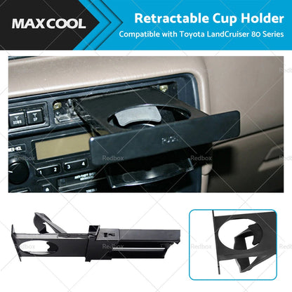 Retractable Drink Cup Holder for Toyota LandCruiser 80 Series (1990-1997)