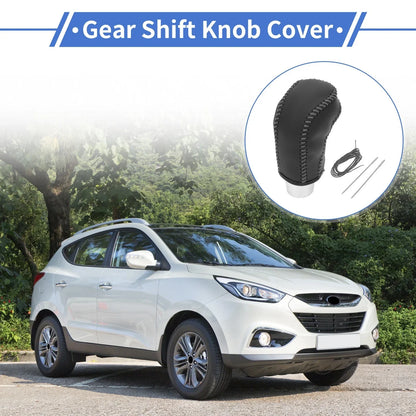 Car Gear Shift Knob Cover for Hyundai Tucson (2015-2018) - 1 Pc Black Grey